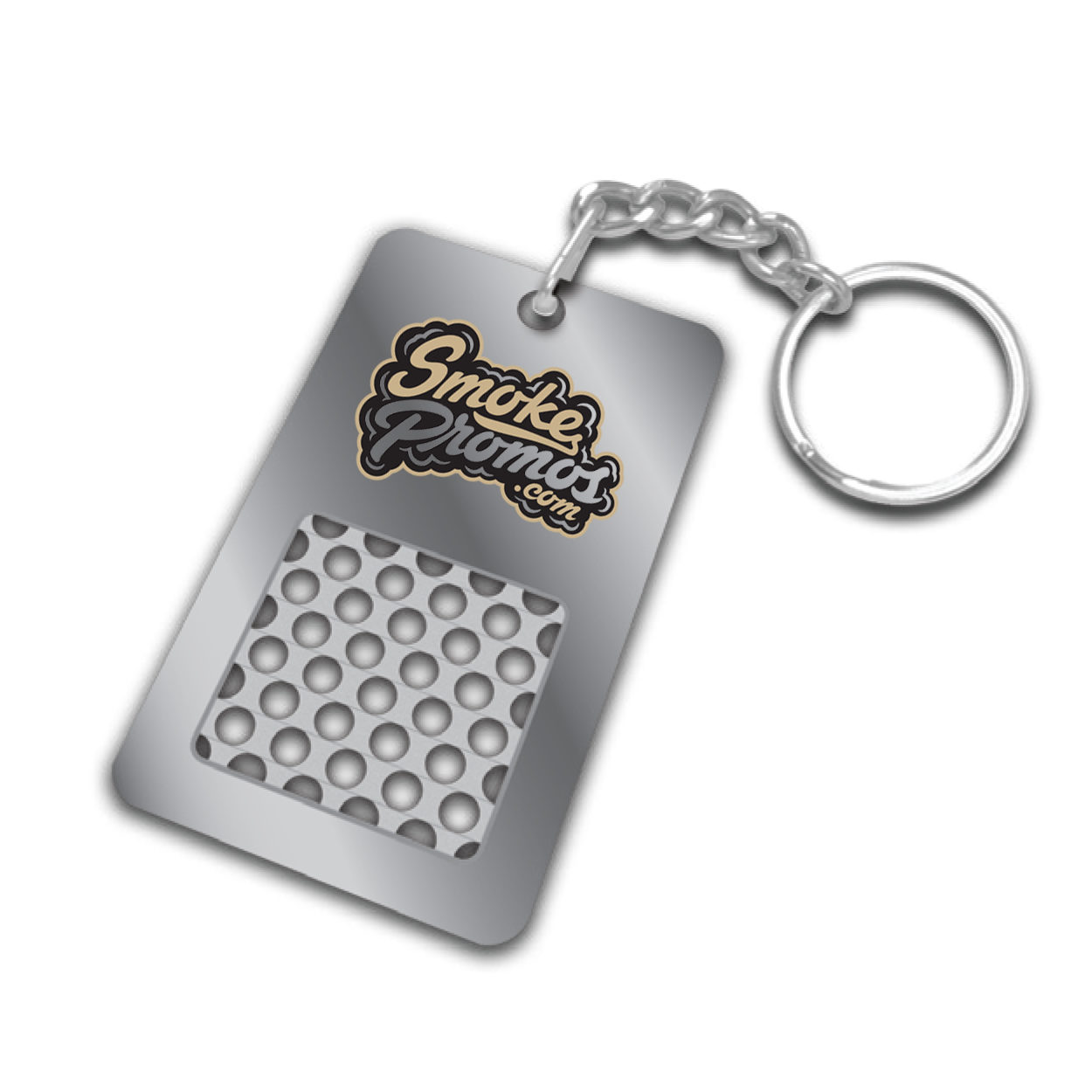 Standard_Keychain_Card_Grinder_Smoke_Promos_Full_Color Standard flat shredder Card with Full color decoration